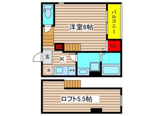 ハーモニーテラス明治Ⅱの物件間取画像